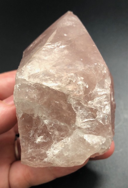 Quartz rose, pointe polie et brute, modèle 02 – Image 5