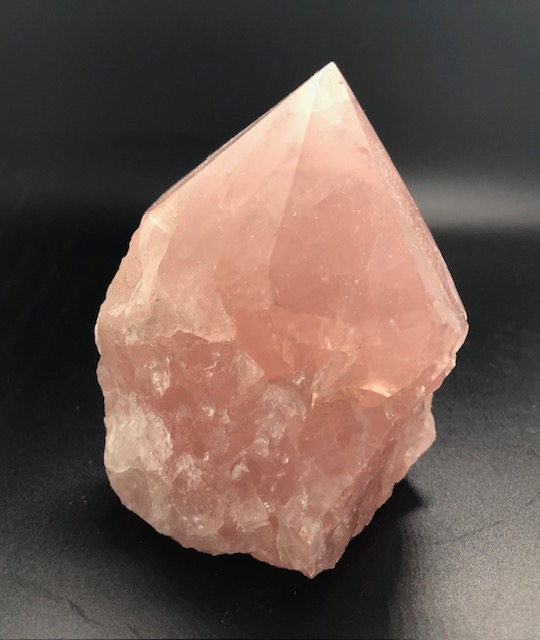 Quartz rose, pointe polie et brute, modèle 04 – Image 3