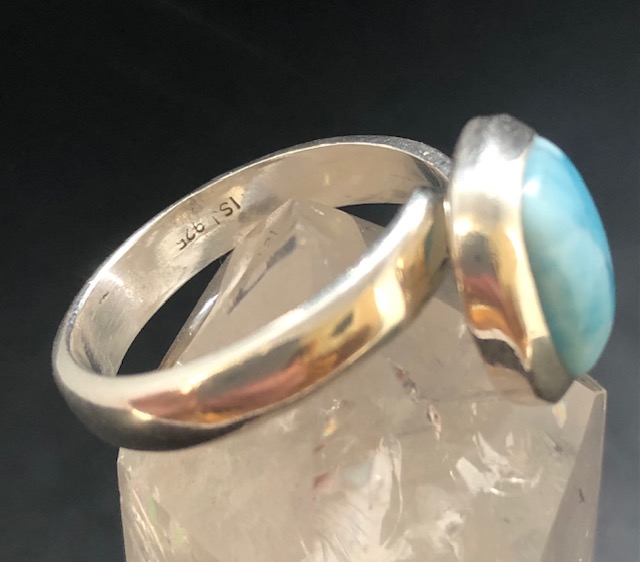 Bague argent 925, larimar M3 – Image 4