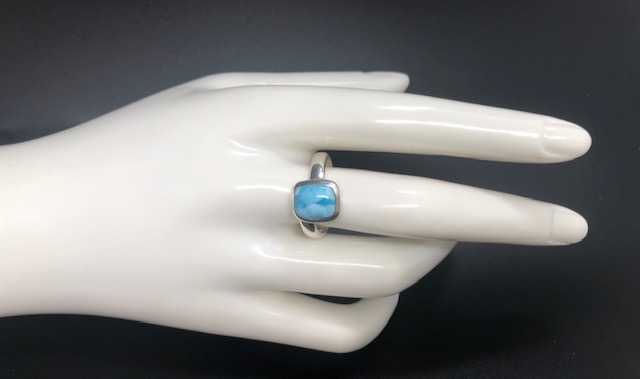 Bague argent 925, larimar M3 – Image 6