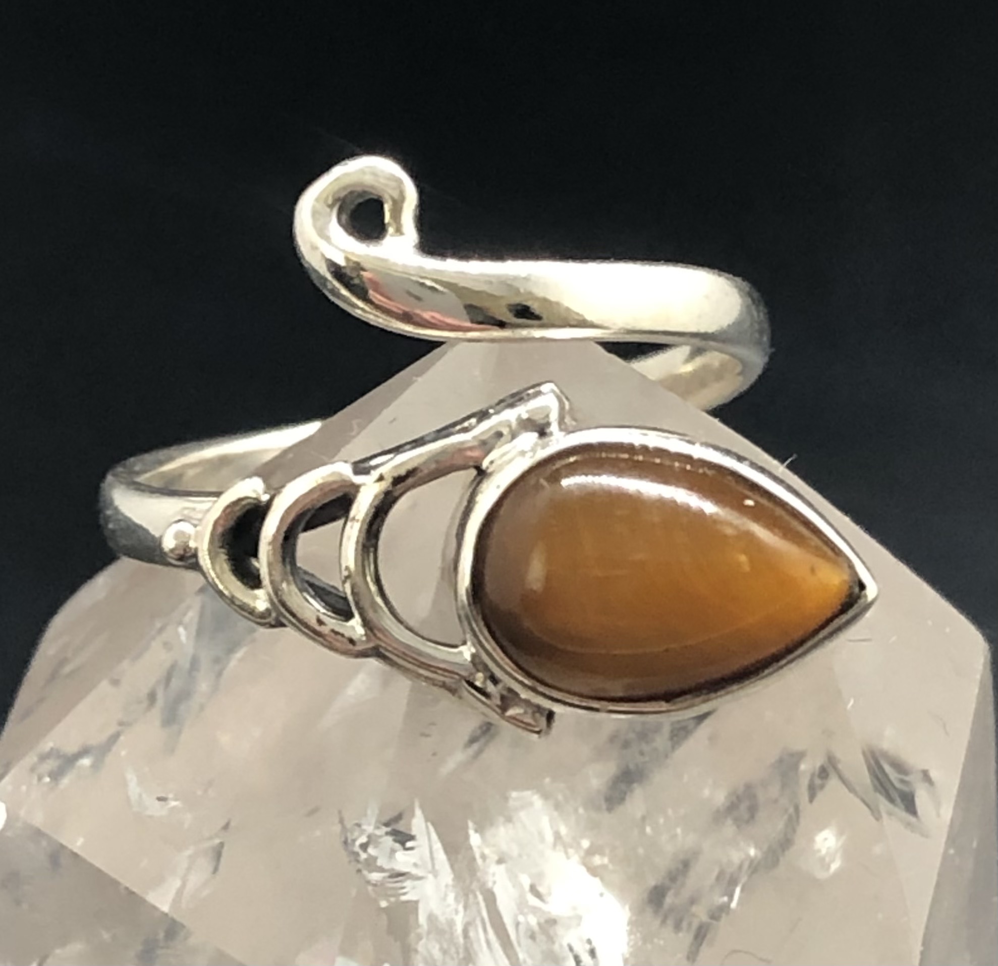 Bague argent 925, œil de tigre M3 – Image 2