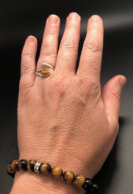 Bague argent 925, œil de tigre M3 – Image 6