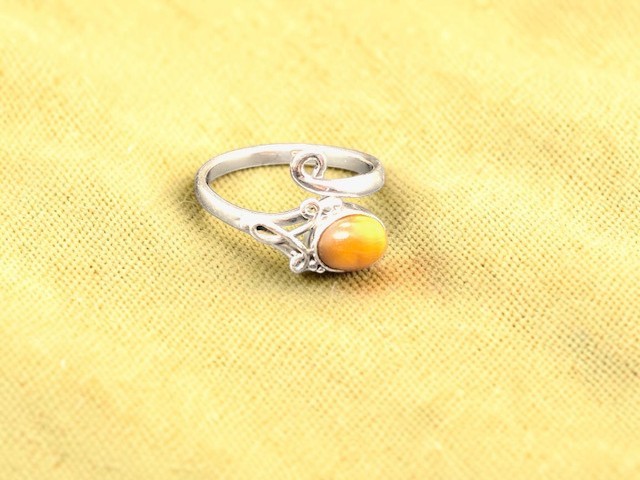 Bague argent 925, œil de tigre M4