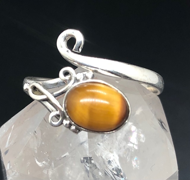 Bague argent 925, œil de tigre M4 – Image 2