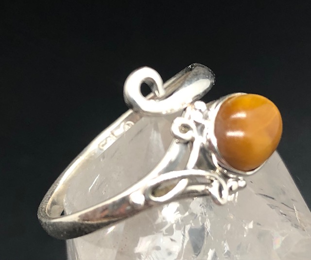 Bague argent 925, œil de tigre M4 – Image 3