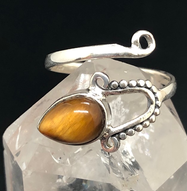 Bague argent 925, œil de tigre M5 – Image 2
