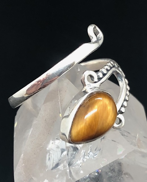 Bague argent 925, œil de tigre M5 – Image 3
