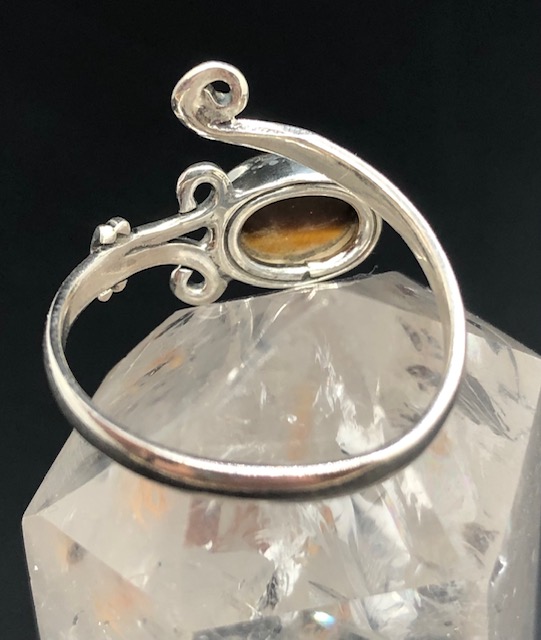 Bague argent 925, œil de tigre M6 – Image 4