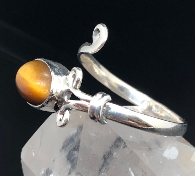 Bague argent 925, œil de tigre M6 – Image 3