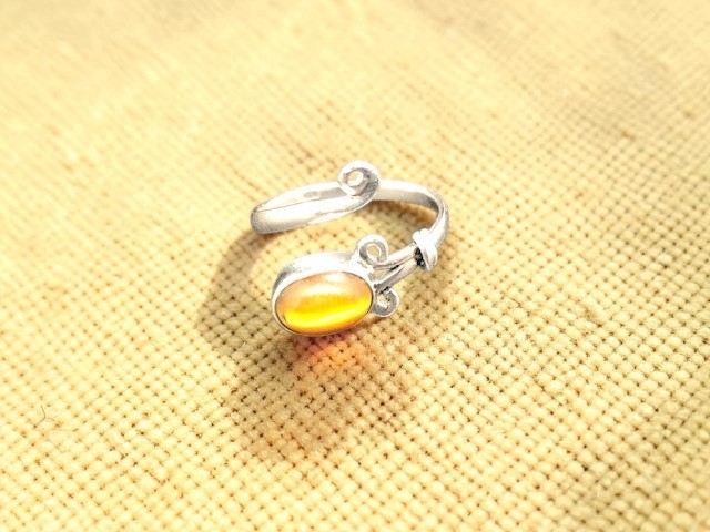 Bague argent 925, œil de tigre M6