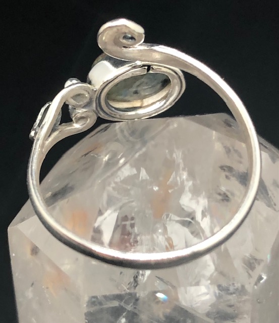 Bague argent 925, labradorite M2 – Image 5
