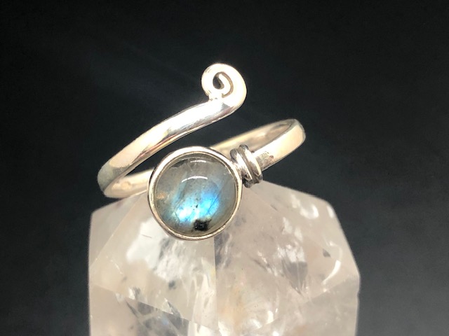 Bague argent 925, labradorite M3 – Image 2