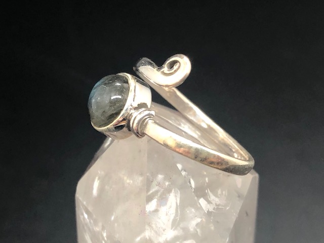 Bague argent 925, labradorite M3 – Image 3