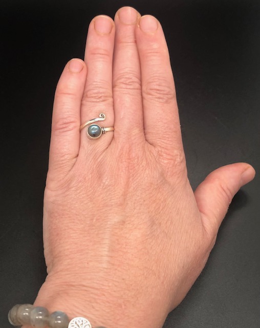 Bague argent 925, labradorite M3 – Image 5
