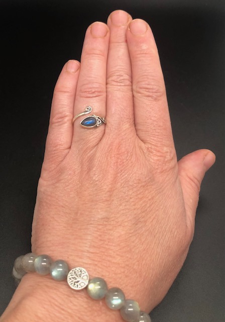Bague argent 925, labradorite M4 – Image 5