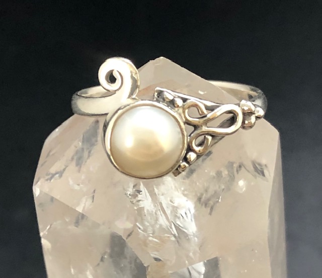 Bague argent 925, nacre M3 – Image 2