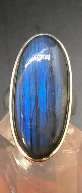 Bague argent 925, labradorite M7 – Image 2