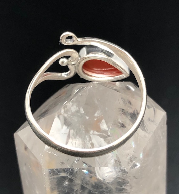Bague argent 925, cornaline M2 – Image 4