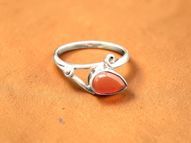 Bague argent 925, cornaline M3