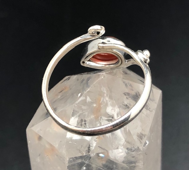 Bague argent 925, cornaline M3 – Image 4