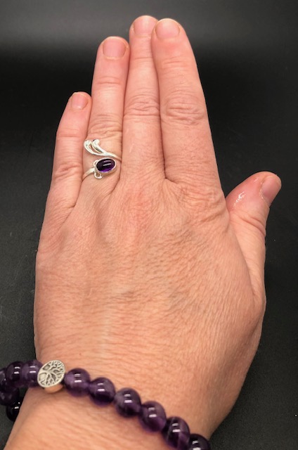 Bague argent 925, améthyste M01 – Image 5