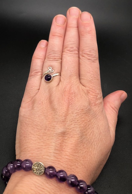 Bague argent 925, améthyste M02 – Image 5