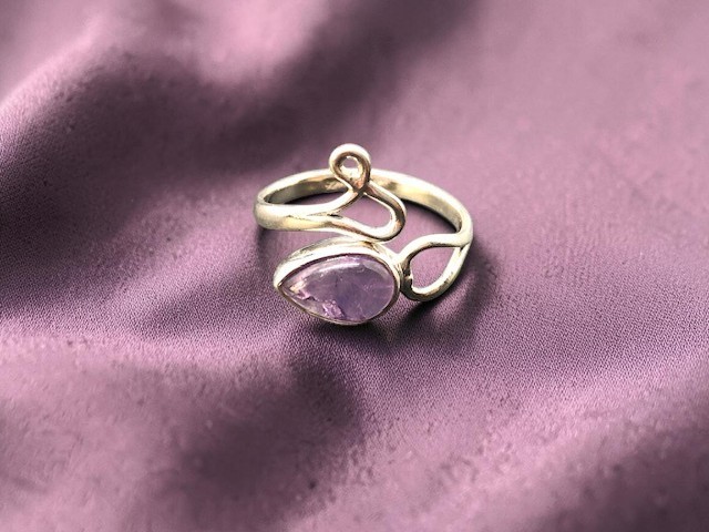 Bague argent 925, améthyste M03