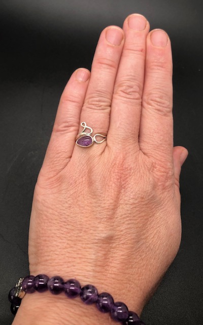 Bague argent 925, améthyste M03 – Image 5