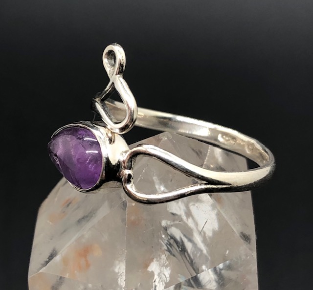 Bague argent 925, améthyste M03 – Image 2