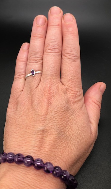 Bague argent 925, améthyste M06 – Image 5