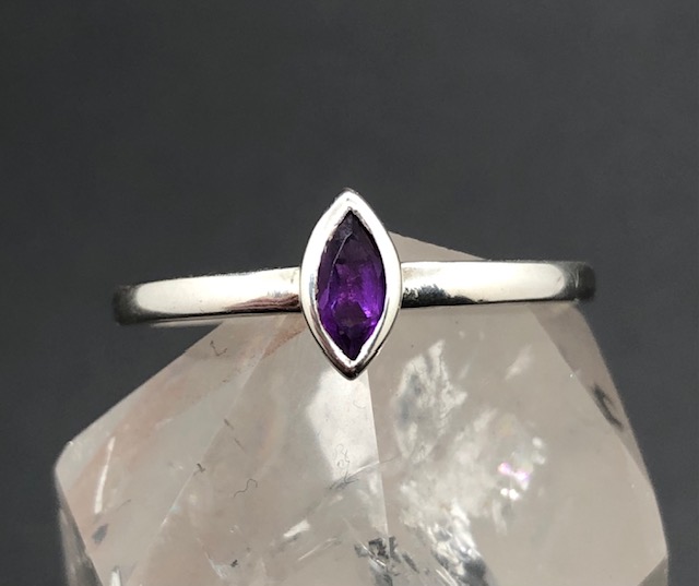 Bague argent 925, améthyste M06 – Image 2