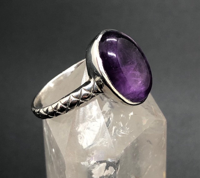 Bague argent 925, améthyste M08 – Image 3