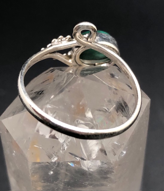 Bague argent 925, malachite M01 – Image 4