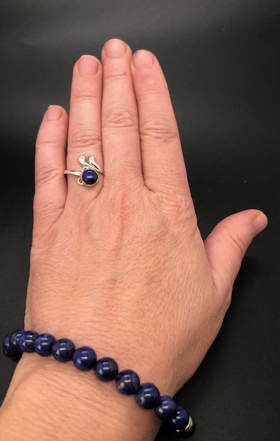 Bague argent 925, lapis-lazuli M01 – Image 5