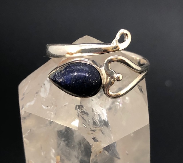 Bague argent 925, lapis-lazuli M02 – Image 2