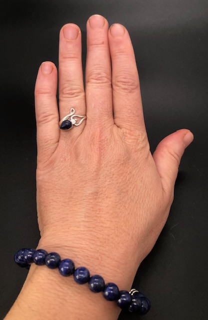Bague argent 925, lapis-lazuli M02 – Image 5