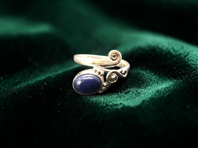 Bague argent 925, lapis-lazuli M03