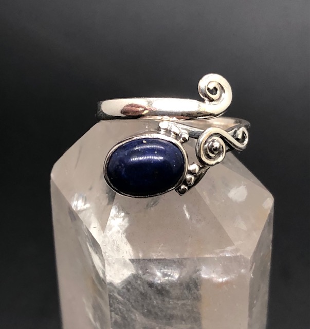 Bague argent 925, lapis-lazuli M03 – Image 2