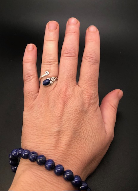 Bague argent 925, lapis-lazuli M03 – Image 5
