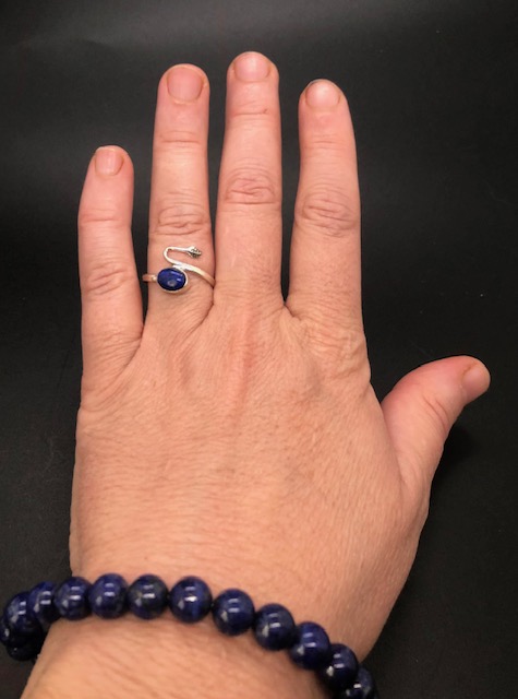 Bague argent 925, lapis-lazuli M04 – Image 5