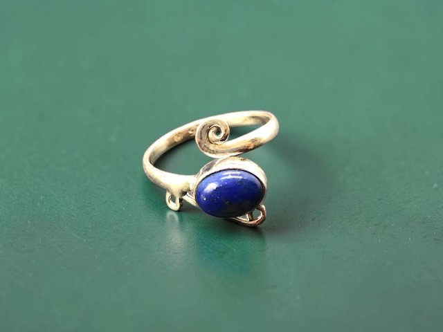 Bague argent 925, lapis-lazuli M05